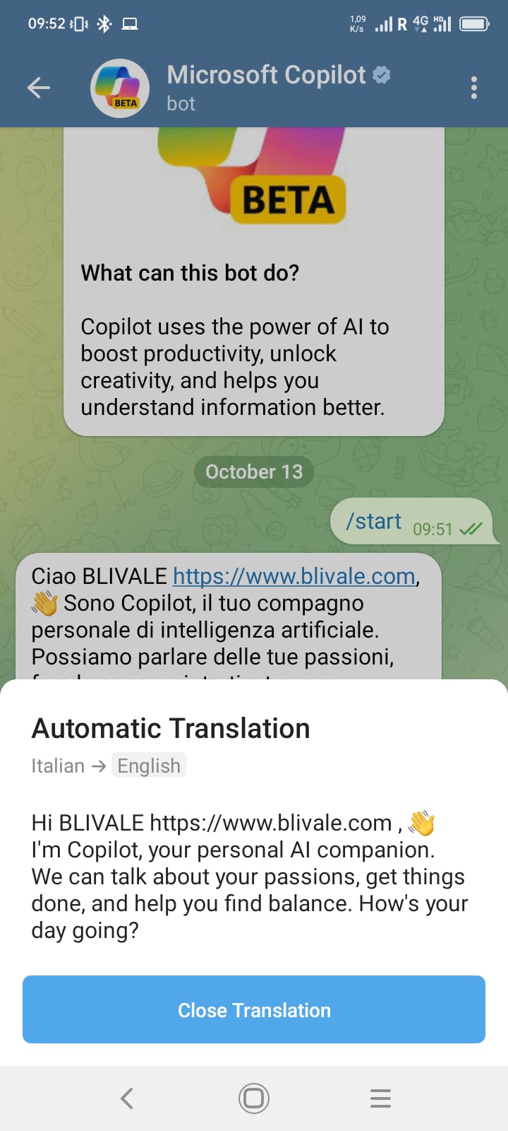 blivale_image_copilot_telegram_03 Sfrutta l'Intelligenza Artificiale di Microsoft Copilot su Telegram